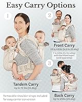 Vista 2 de TwinGo Transportador - Modelo Air - Neutral - Excelente para todas las estaciones - Malla transpirable - Tándem totalmente ajustable o 2 portabebés