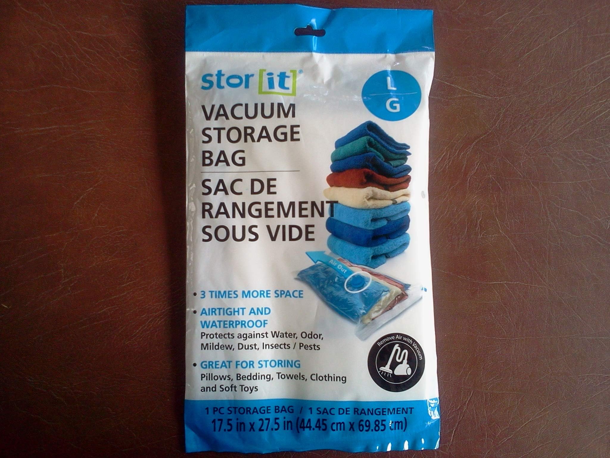Stor It Vacuum Storage Bag- Large for 3 Times More Space