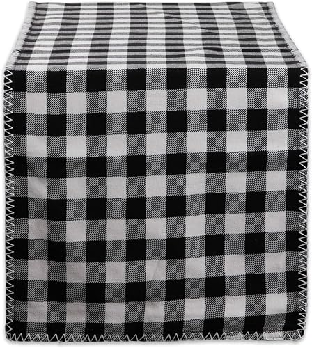 Miniatura 3 de DII Buffalo Check, colección reversible, camino de mesa, 14x72, rojo y negro