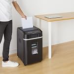 Amazon Basics 200-Sheet Auto Feed Micro-Cut Paper Shredder with Pullout Basket(Previously AmazonCommercial Brand)