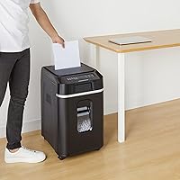 Vista 6 de Yaxa Basics - Trituradora de papel de corte cruzado con alimentación automática para 200 hojas y cesta extraíble, color negro