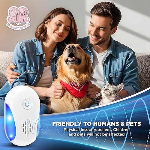 Miniatura 5 de Repelente ultrasónico de insectos y plagas para interiores, repelente de control electrónico actualizado 2025 para cucarachas, roedores, ratones,