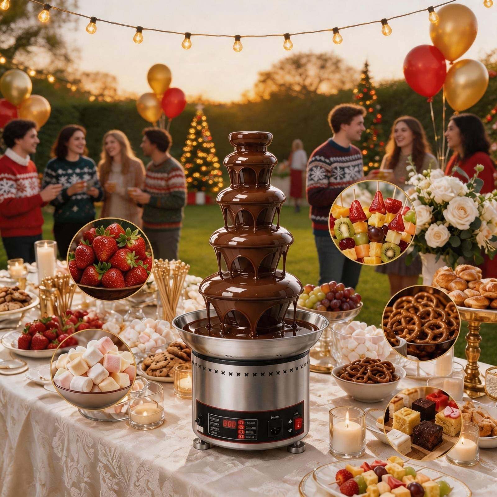 Máquina Comercial de Fuente de Chocolate 6Tier