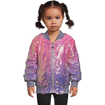 Lola and The Boys Lavender Haze Sequin Bomber (Toddler/Little Kid/Big Kid) purple