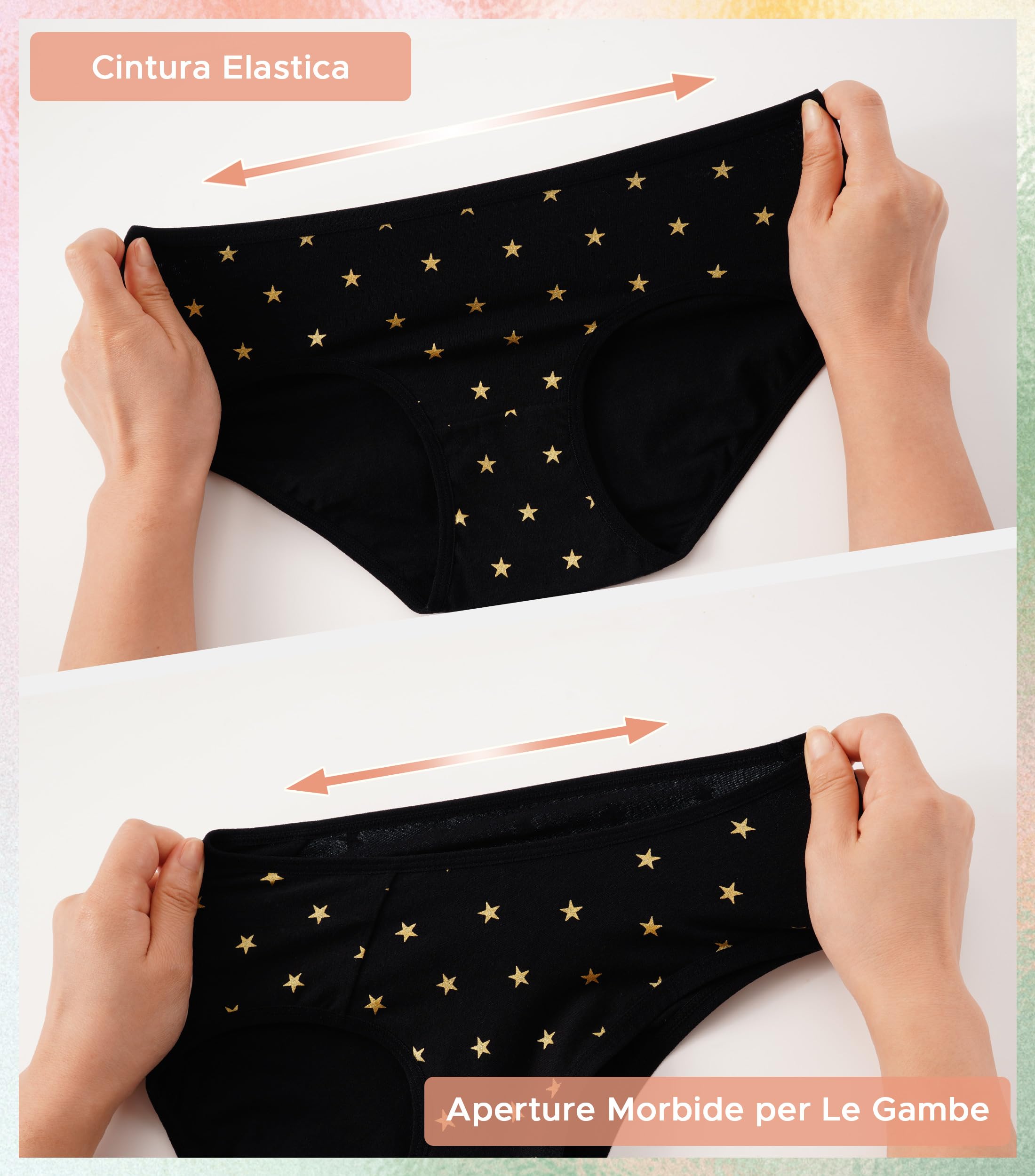 INNERSY Mutande Ragazza Adolescenti in Cotone Morbidi Slip Vita Media Intimo 10-16 Anni Pacco da 6