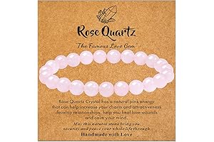 Natural Stone Beaded Pink Bracelet with Healing Crystals