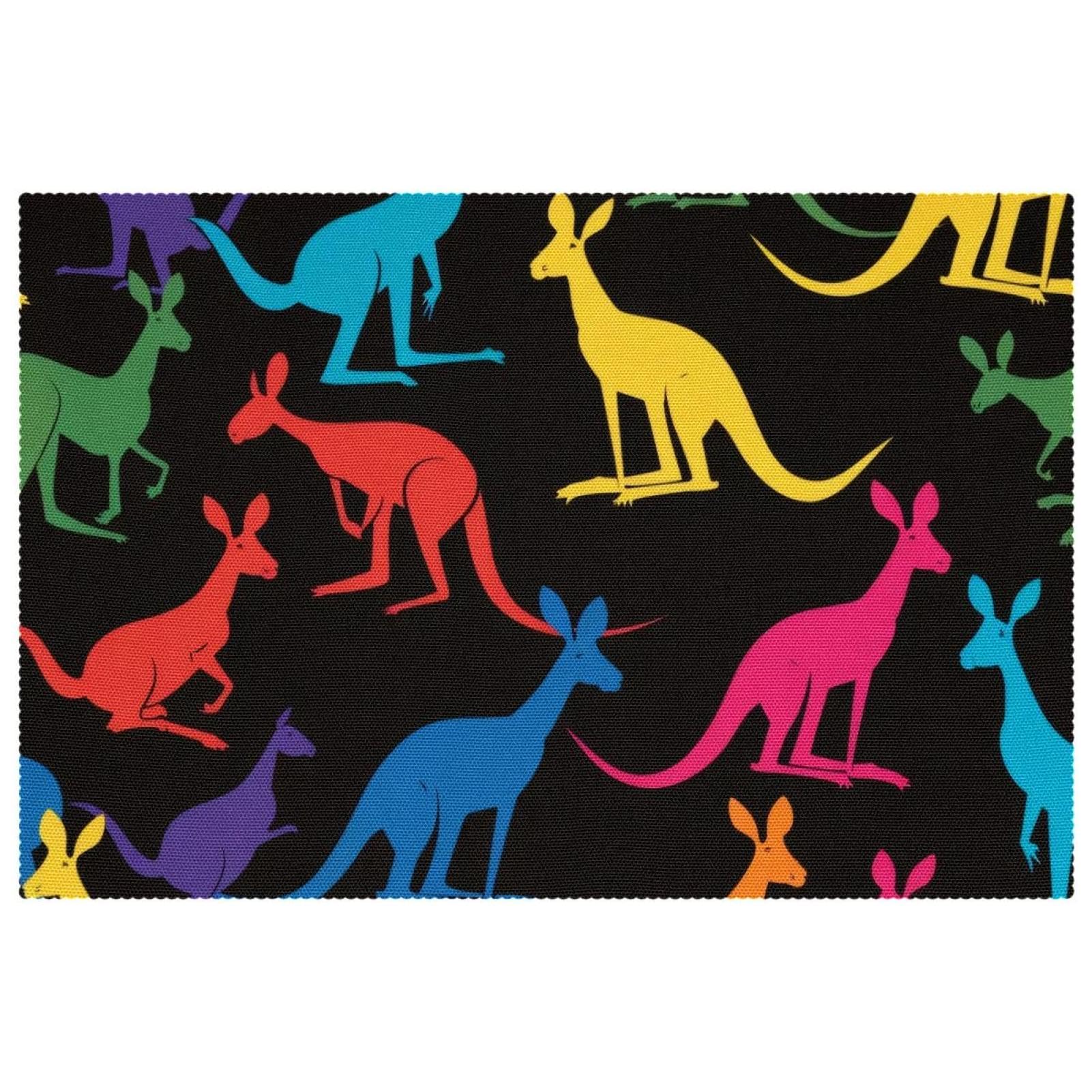 Set de table kangourou résistant aux taches et chaleur lot de 6 pour nappe propre