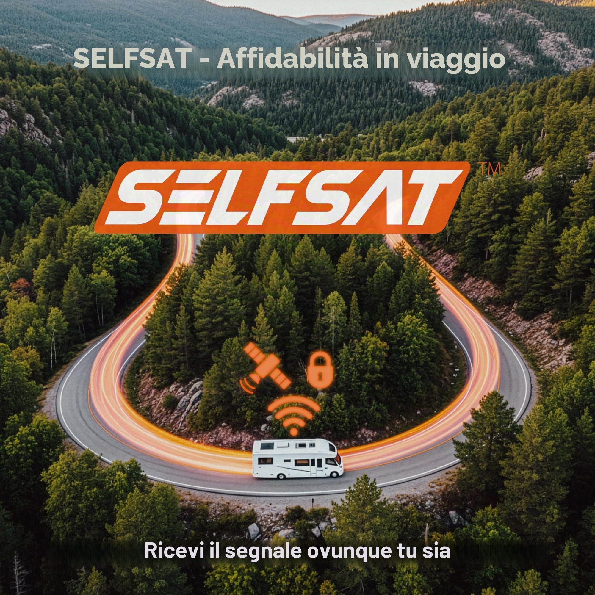 Selfsat H30 D1 Antenna piatta per 1 utente, Bianco