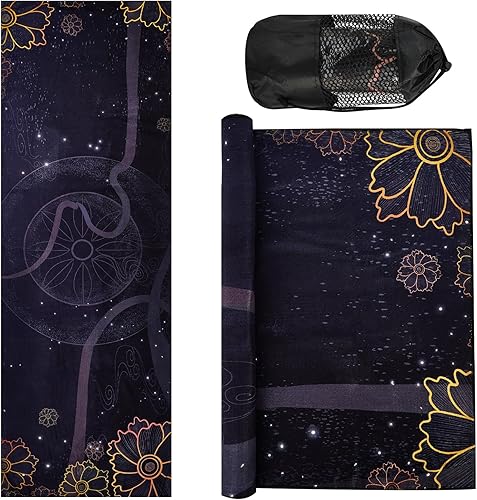 Miniatura 87 de Toallas de yoga, toalla antideslizante para esterilla de yoga caliente con puntos de agarre, manta de yoga de microfibra suave súper absorbente para