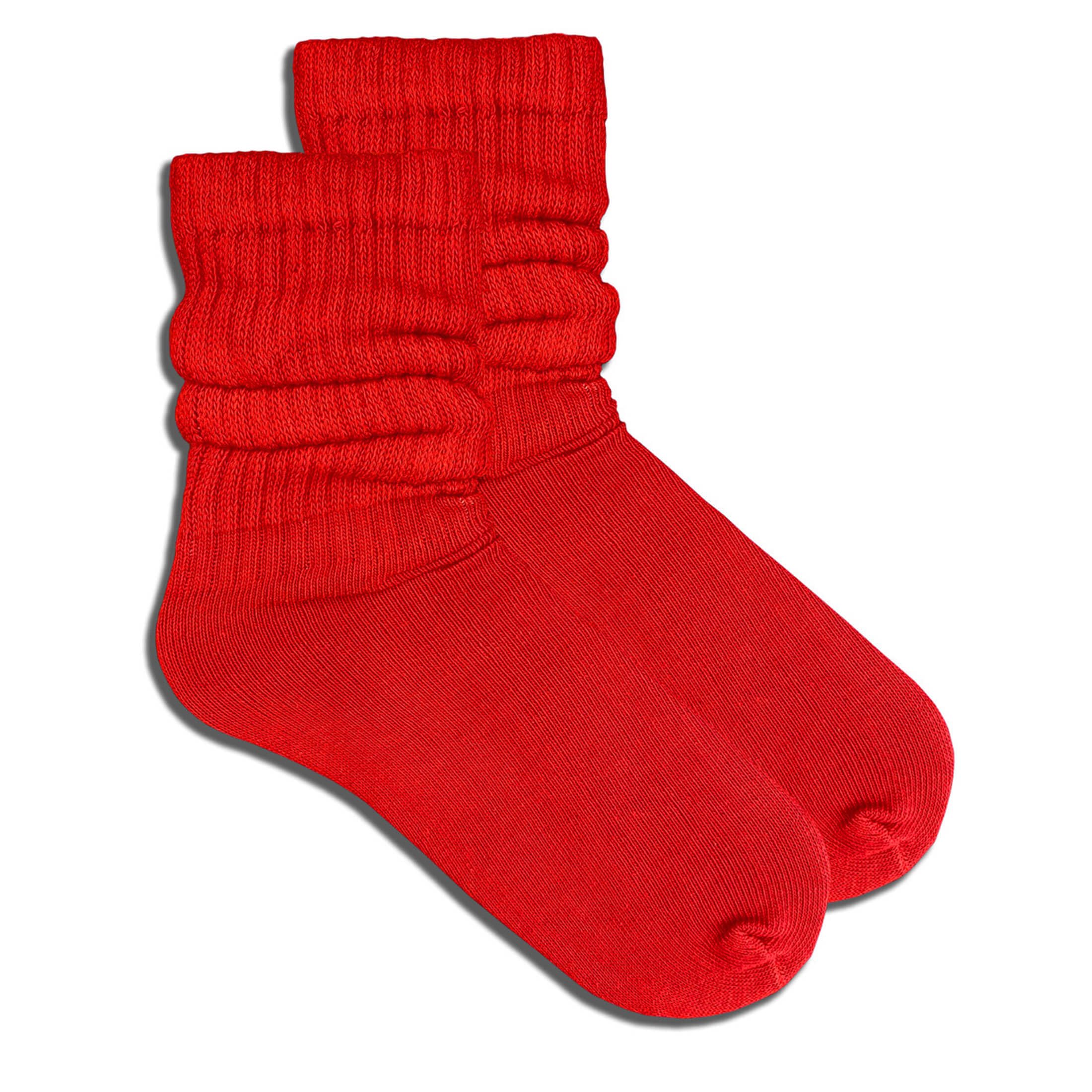COUVER Women Cotton Scrunched Slouch Socks | 90% cotton 5% polyester 5% elastic, scrunched slouch socks, adjustable crew to knee high, retro dance, size 6 to 11