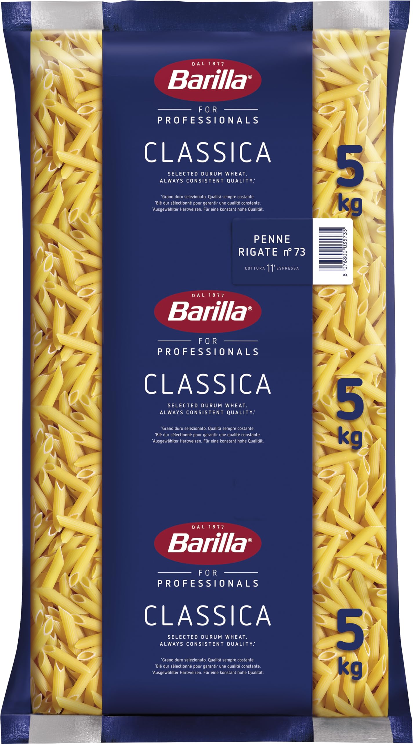 Barilla Pâtes alimentaires 5 kg Rigate n 73 5kg - 1