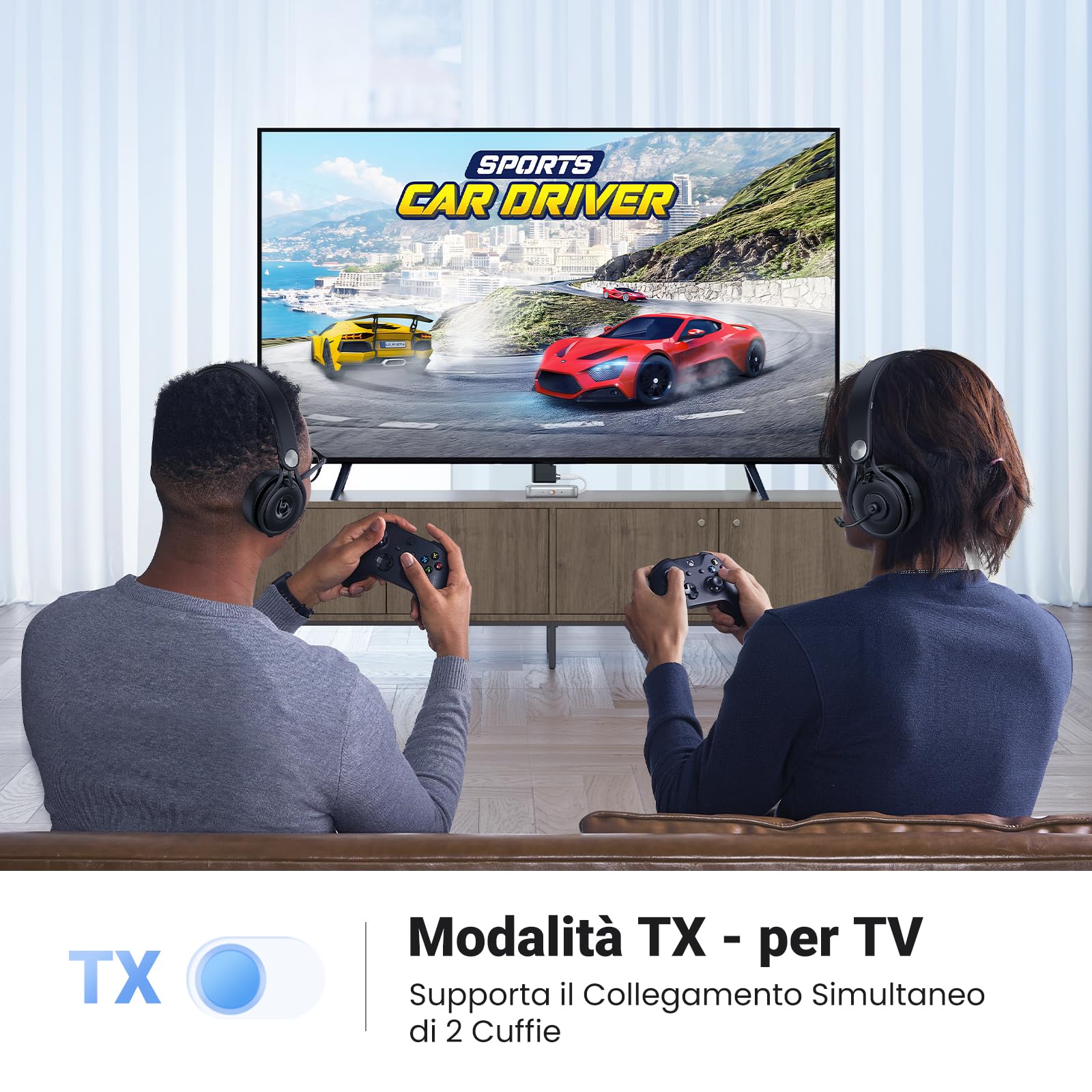 UGREEN Trasmettitore Ricevitore Bluetooth 6.0 Adattatore 2 in 1 Audio Jack 3.5 mm per Aereo TV PC