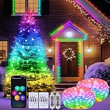 Diealles Shine Garland Lights, 2 Pieces 10M 100LED RGB Lights Christmas Tree, Waterproof IP65, APP Control/Remote Control, Christmas Lights for Indoor Halloween Photos Party Decoration