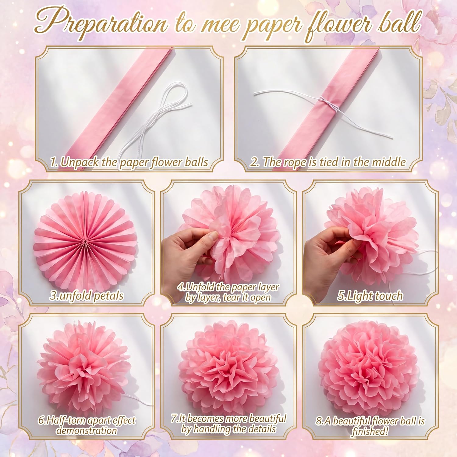 Zhengmy Kpop Themed Birthday Party Decor with Paper Lantern, Tissue Pom Pom, Flower Fan, Tassel Garland, Streamer & Happy Birthday Banner Pink Purple Blue Singer Magical Music Movie Theme Party Supply