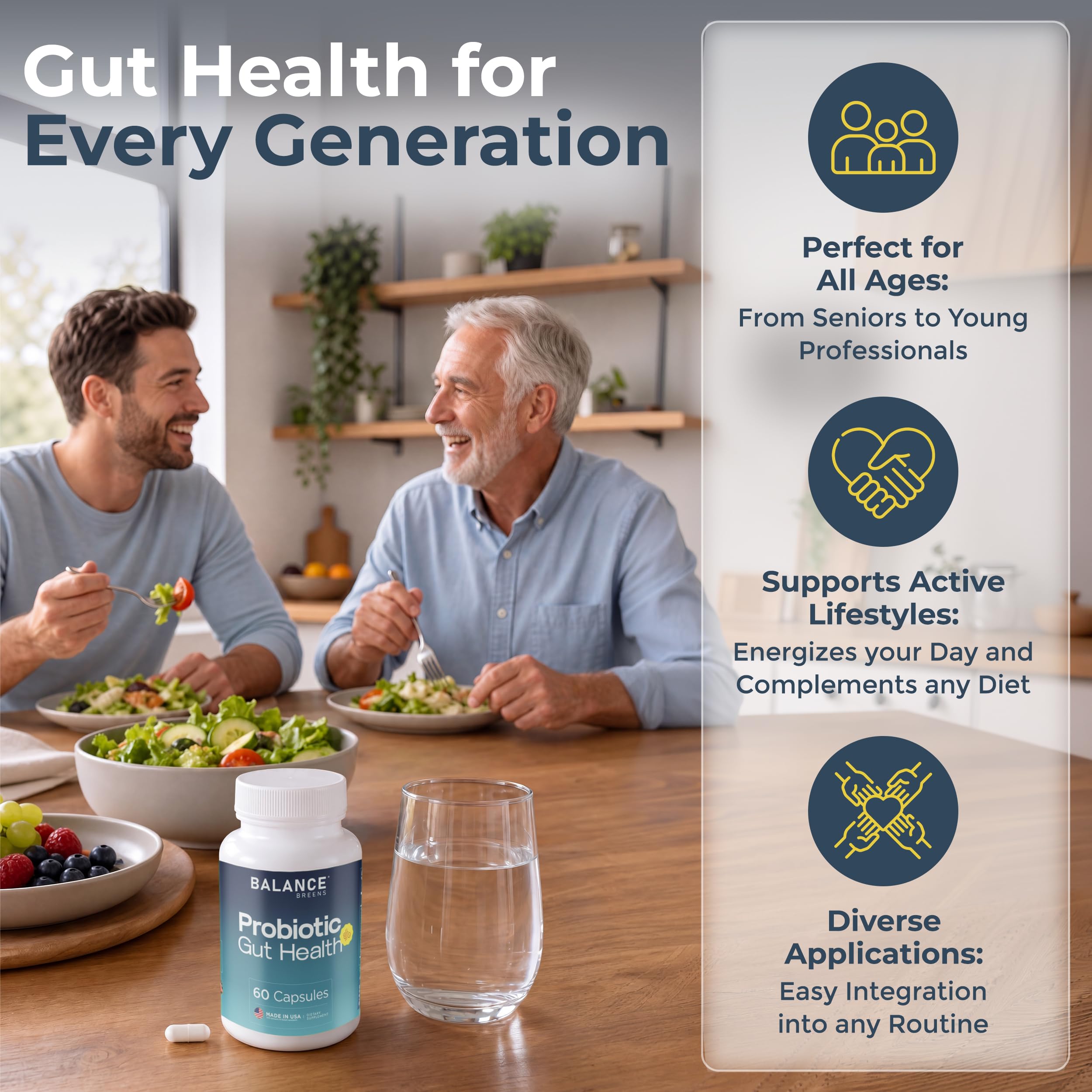 Balancebreens Probiotics 50 Billion CFU, 15 Strains, 60 Capsules — Amazon image 4