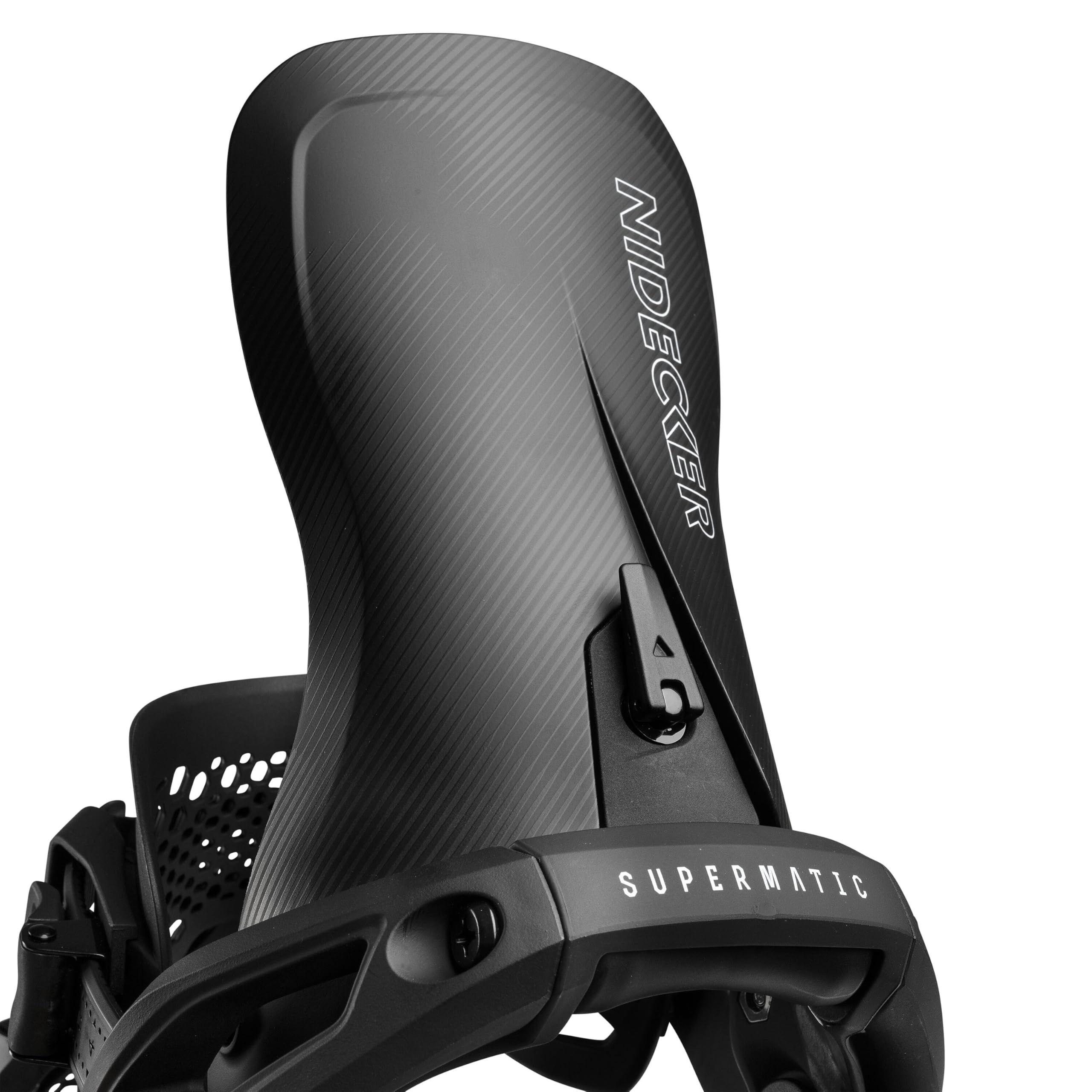 Nidecker LT Supermatic Snowboard Bindungen – Automatische Dual-Entry Bindung mit Fersenpedal & Universal Fit