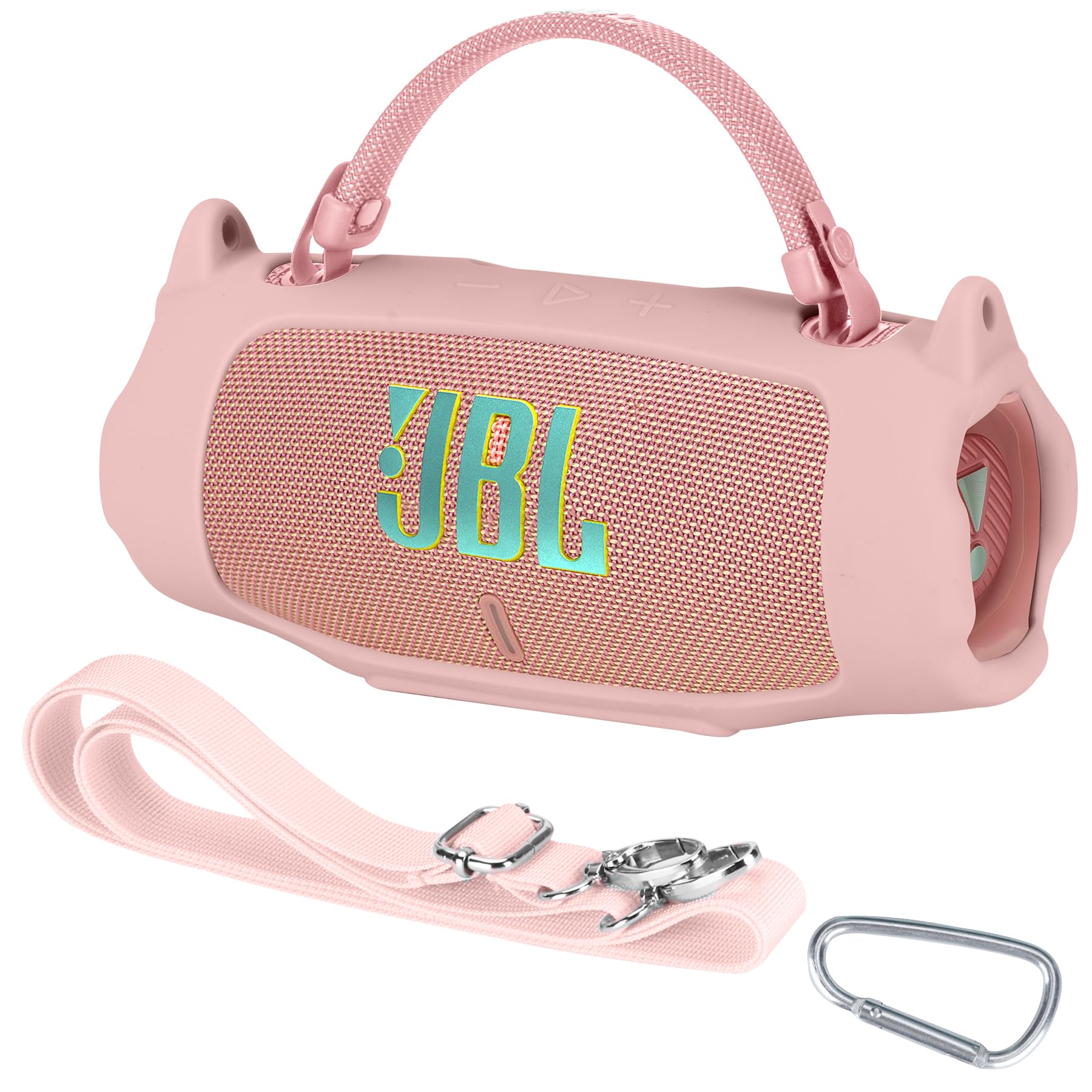 Ochronny pokrowiec silikonowy kompatybilny z przenośnym głośnikiem JBL Charge 6 (różowy)