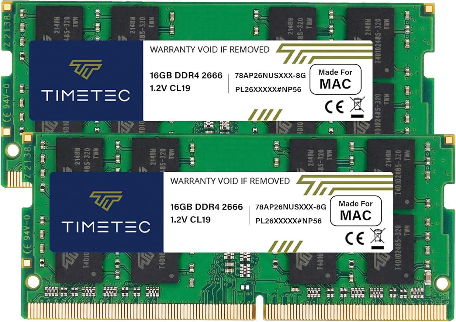 Timetec 32GB KIT(2x16GB) Compatible for Apple DDR4 2666MHz / 2667MHz for Mid 2020 iMac (20,1/20,2) / Mid 2019 iMac (19,1) 27-inch w/Retina 5K, Late 2018 Mac mini (8,1) PC4-21333 /PC4-21300 MAC RAM