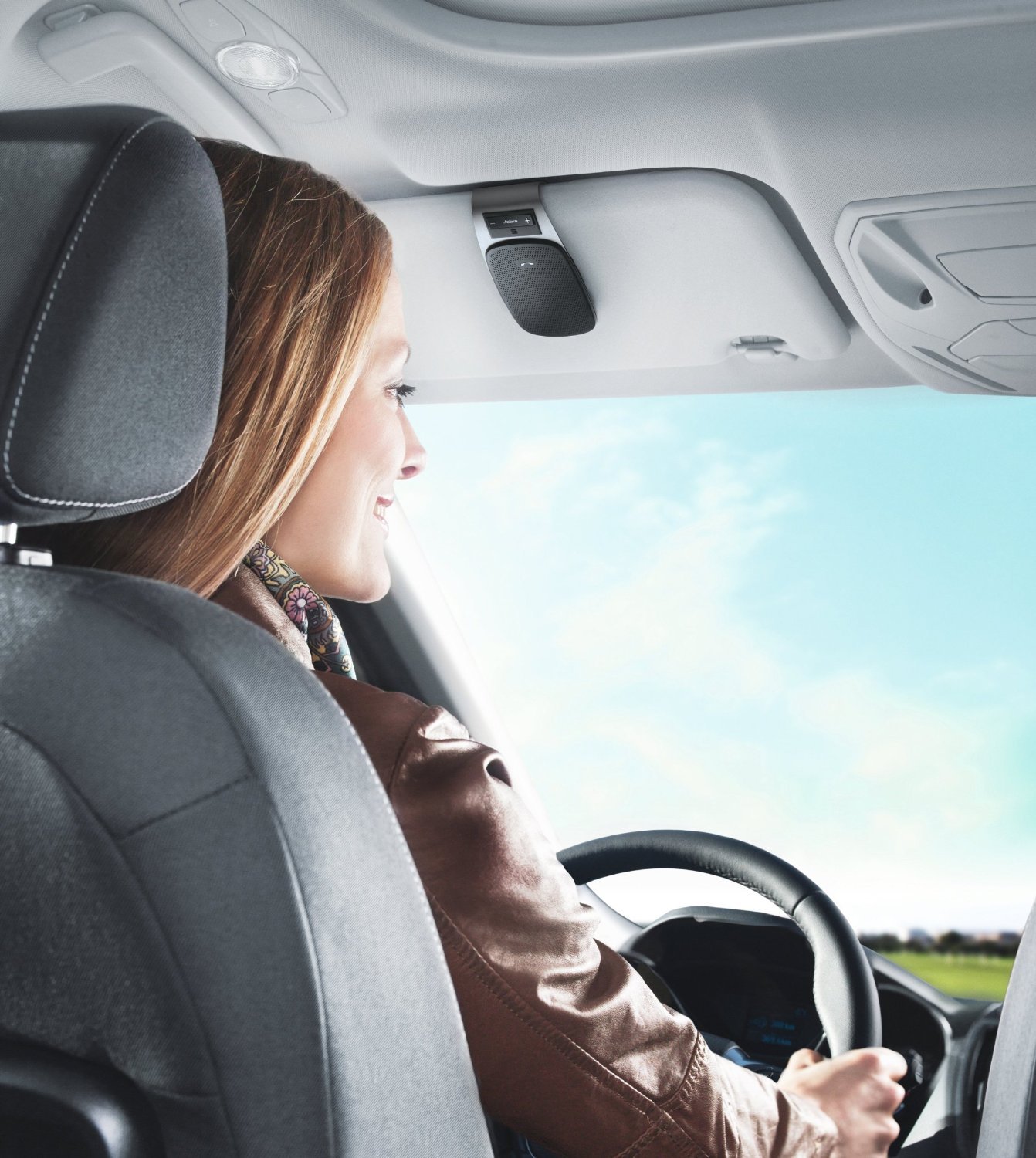 Jabra Drive Bluetooth-Freisprecheinrichtung für Fahrzeuge – Geräuschunterdrückendes Freisprechmikrofon und Lautsprecher für Anrufe, Musik-Streaming und GPS – Schwarz