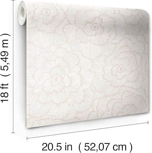 Miniatura 6 de Papel tapiz autoadhesivo rosa Saraya