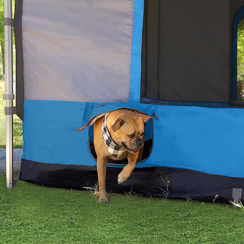 Miniatura 4 de E-Z UP - Campamento en cubo 6.4, convierte el toldo de patas rectas de 10 pies en una tienda de campaña, diseño de color azul rey (el toldorefugio