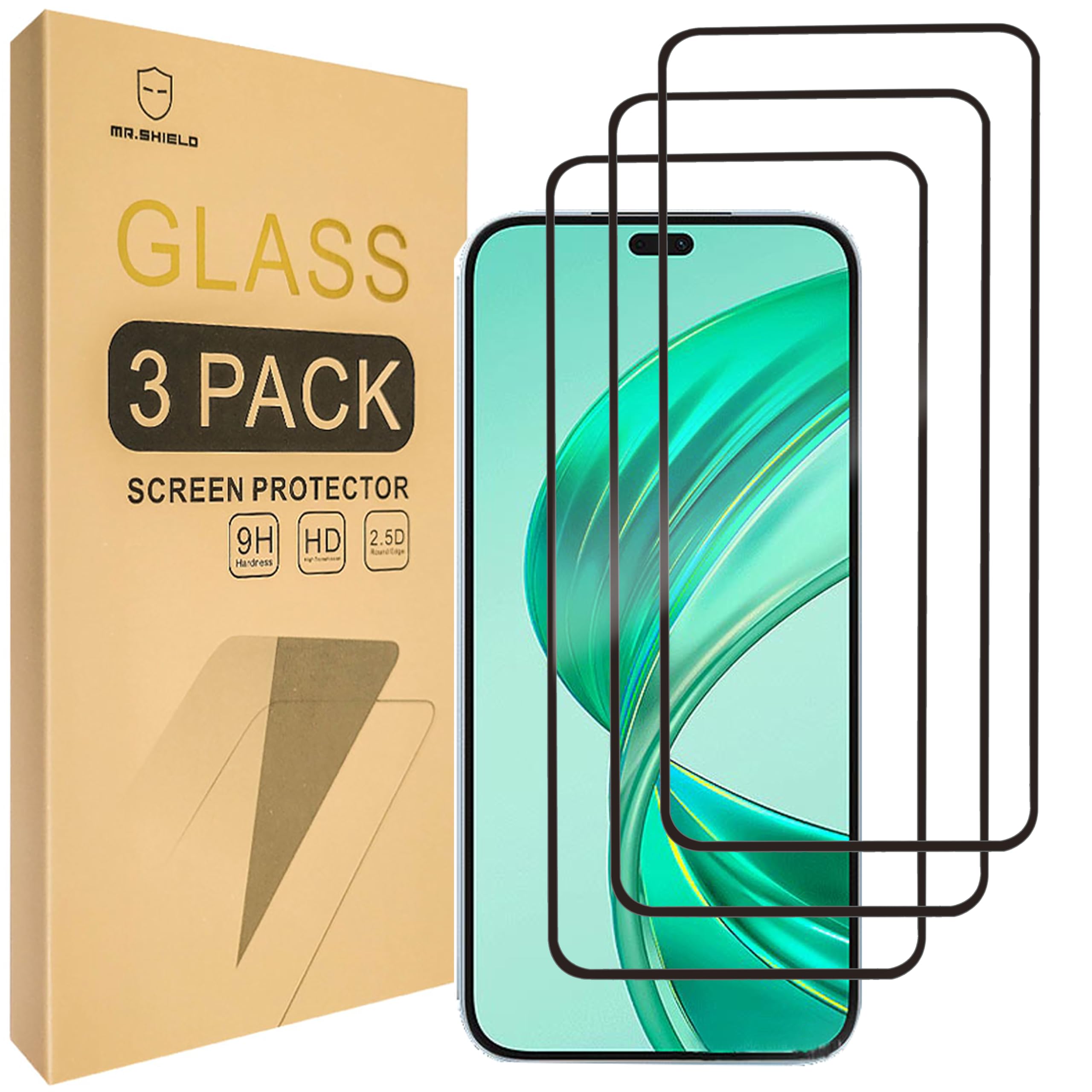 Mr.Shield 3-Pack Tempered Glass Screen Protector For Honor X8b - 9H Hardness Japan Glass