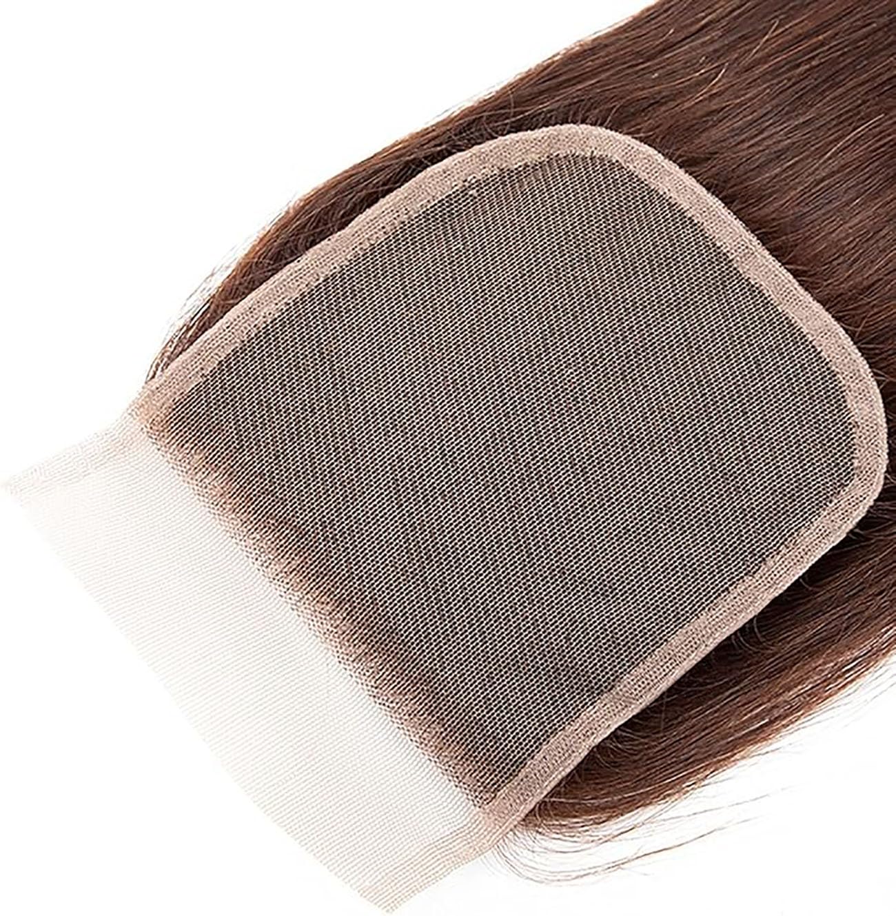 Human Hair Bundles #4 Chocolate Brown Straight 4x4 Lace Closure Bündel Echthaar pour Les Human Hair Extensions Echthaar Tressen Double Weft Remy Hair 28 Inch