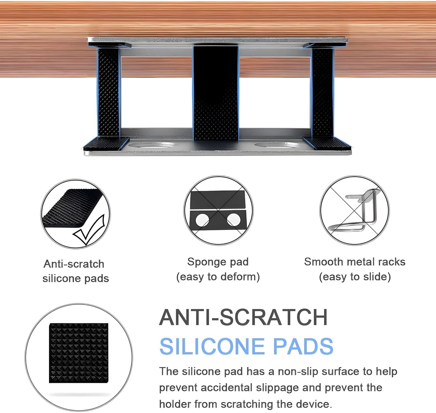 24x7 eMall Under Desk Laptop Holder Wall Mount Holder for Laptops, Carbon Steel, Scratch Resistant Strips, Adjustable Mounts Use Slide In And Slide Out Design. Device Thickness Should Not exceed 35mm. 16 81iqVc9p48L. SL1500