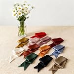 M METERXITY Solid Color Scarf for Women, Soft Neck Long Scarf Narrow Neckerchief for Handbag/Hairband/Satin Belt