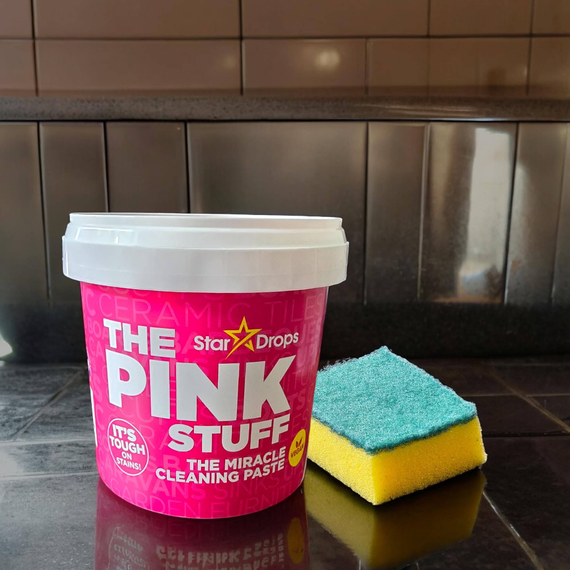 The Miracle Cleaning Paste for Kitchen, Oven, Bathroom, and Stain Removal 850g And Includes 1Handy Grip Cleaning Sponge