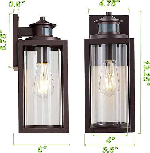 Vista 34 de GOLDHILL Lámpara de tocador estilo granero de bronce aceitado, lámpara de granero de cuello de cisne exterior con enchufe E26, luces redondas