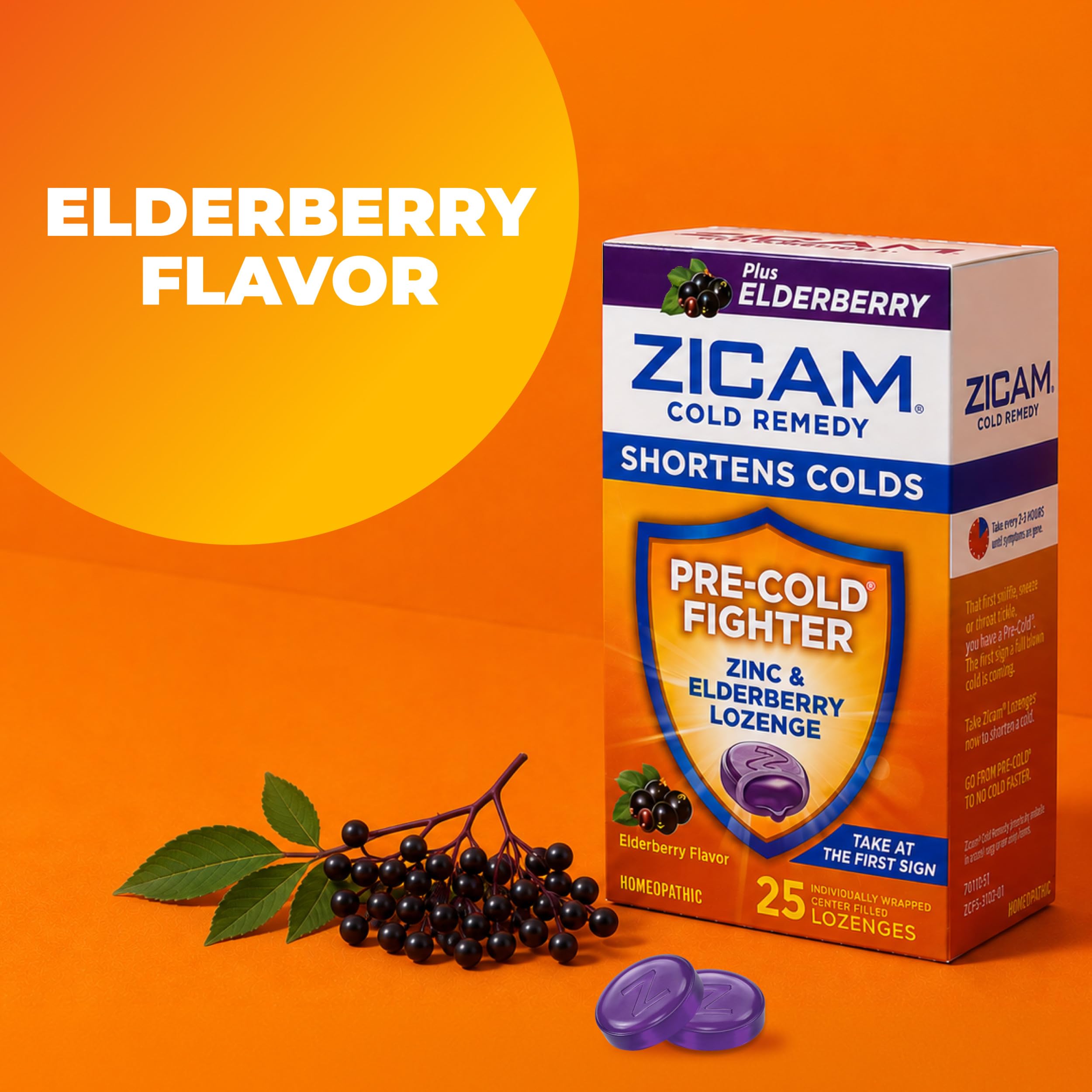Zicam Cold Remedy Zinc Cough Drops, Elderberry Flavor, 25 Count — Amazon image 7