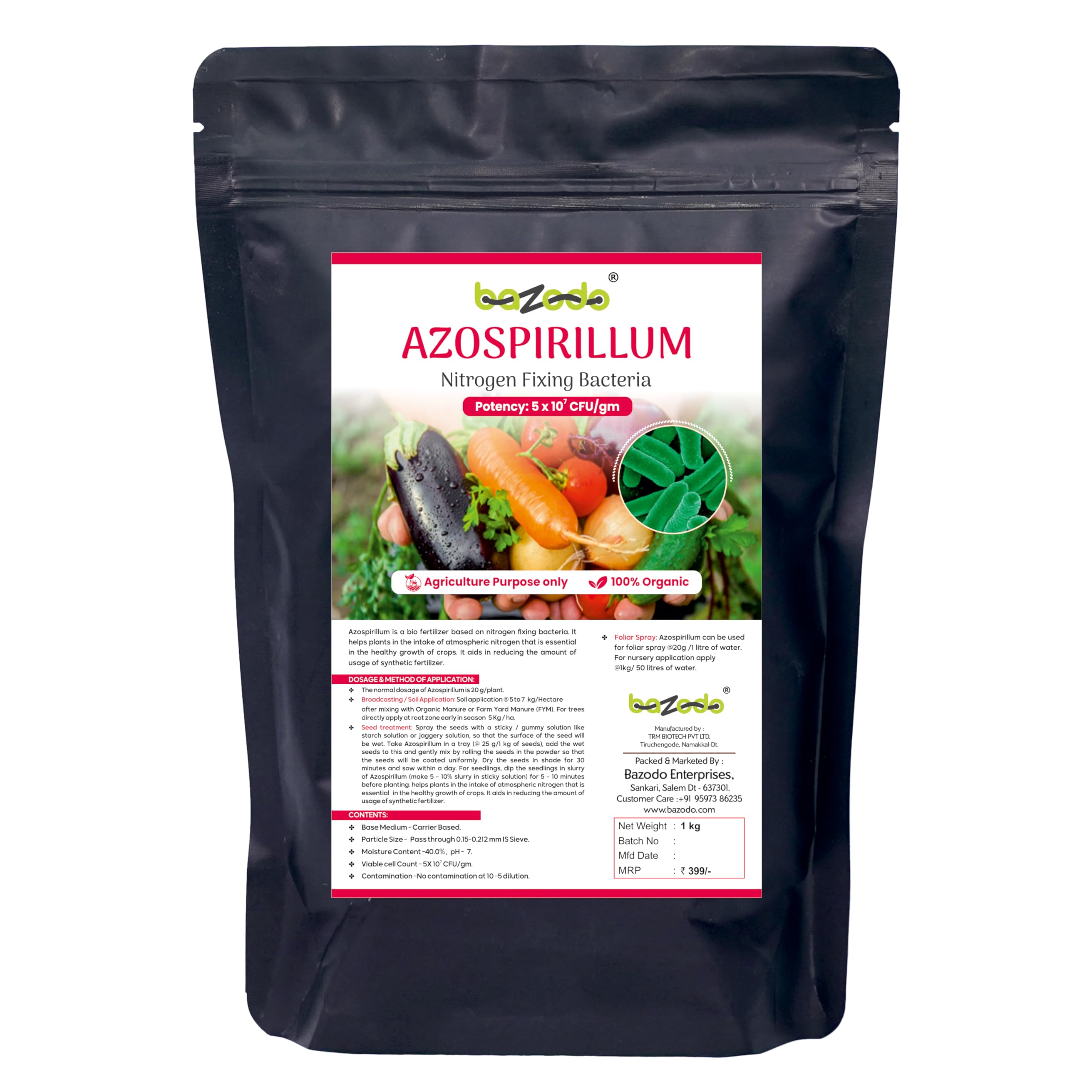 Bazodo Azospirillum - 1Kg- Organic Bio Fertilizer