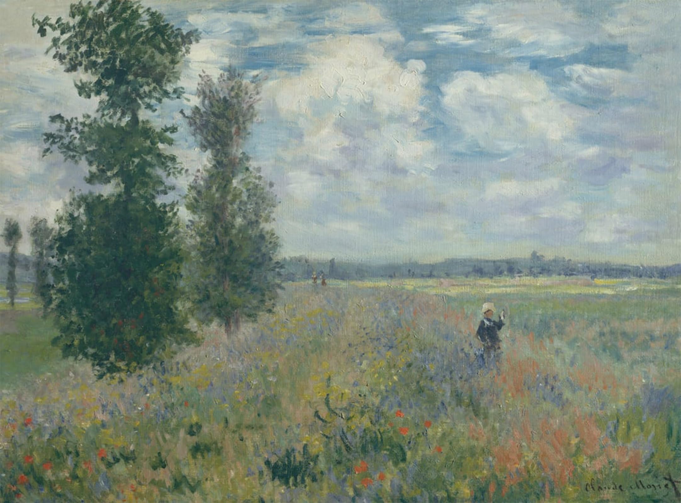 POSTERIIk Vintage Print Pop Art Landscape Artwork Poppy Fields Near Argenteuil by Claude Monet Art Prints for Office Home Decor 60x90cm
