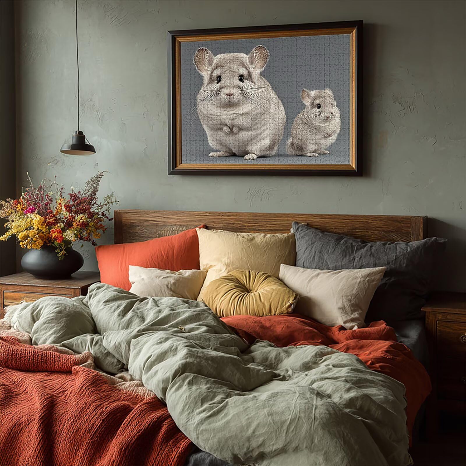 Puzzle 3000 elementów dla dorosłych, urocze, drewniane puzzle, 122 x 81 cm, części ściśle do siebie pasują, dla mężczyzn, kobiet, starszych seniorów, dekompresji, letnia dekoracja ścienna, prezenty