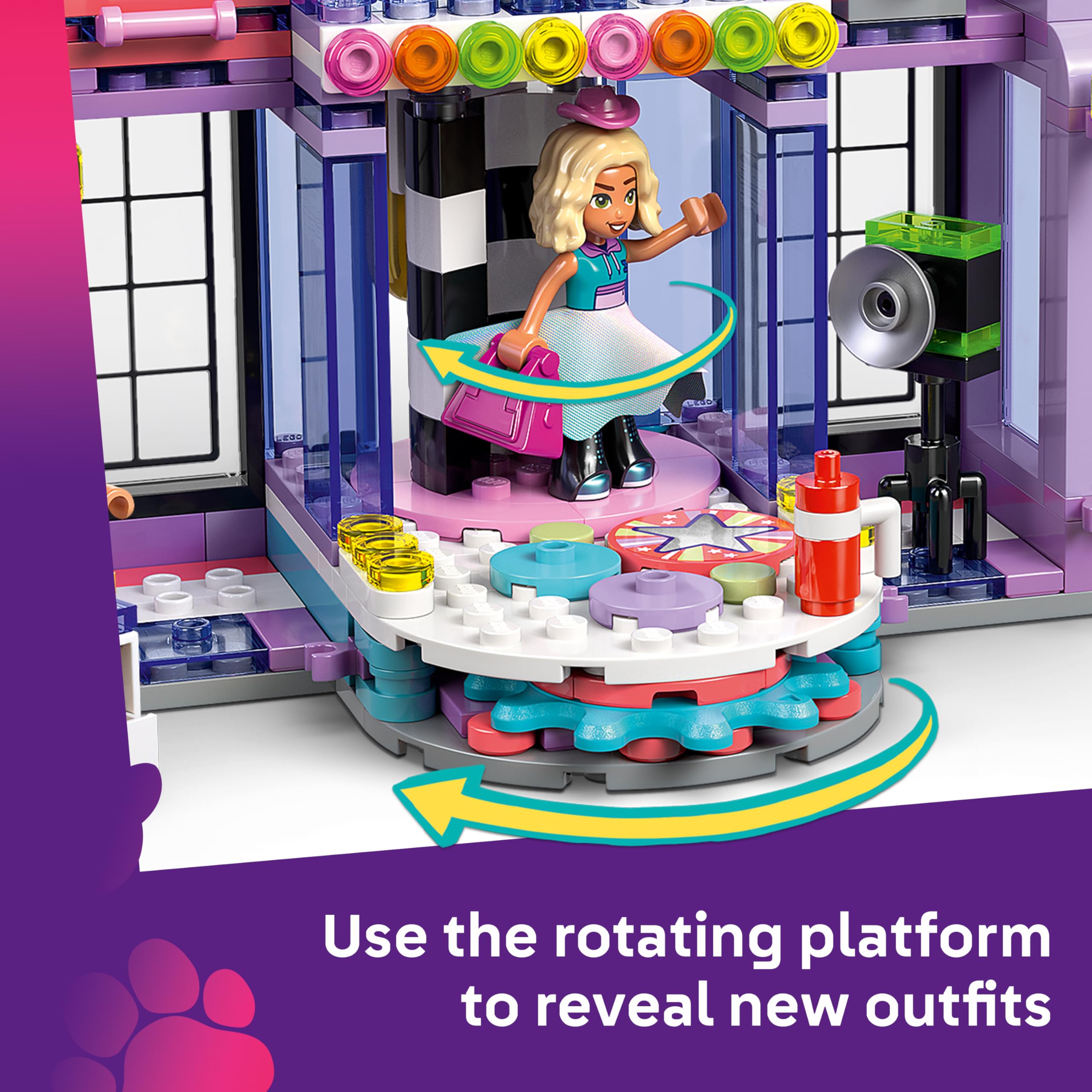 LEGO Friends Heartlake City Fashion Show, Dress-Up Toy w/ 3 Mini Dolls, a Catwalk, Customisable Outfits incl. Skirt, Coat - Image 3