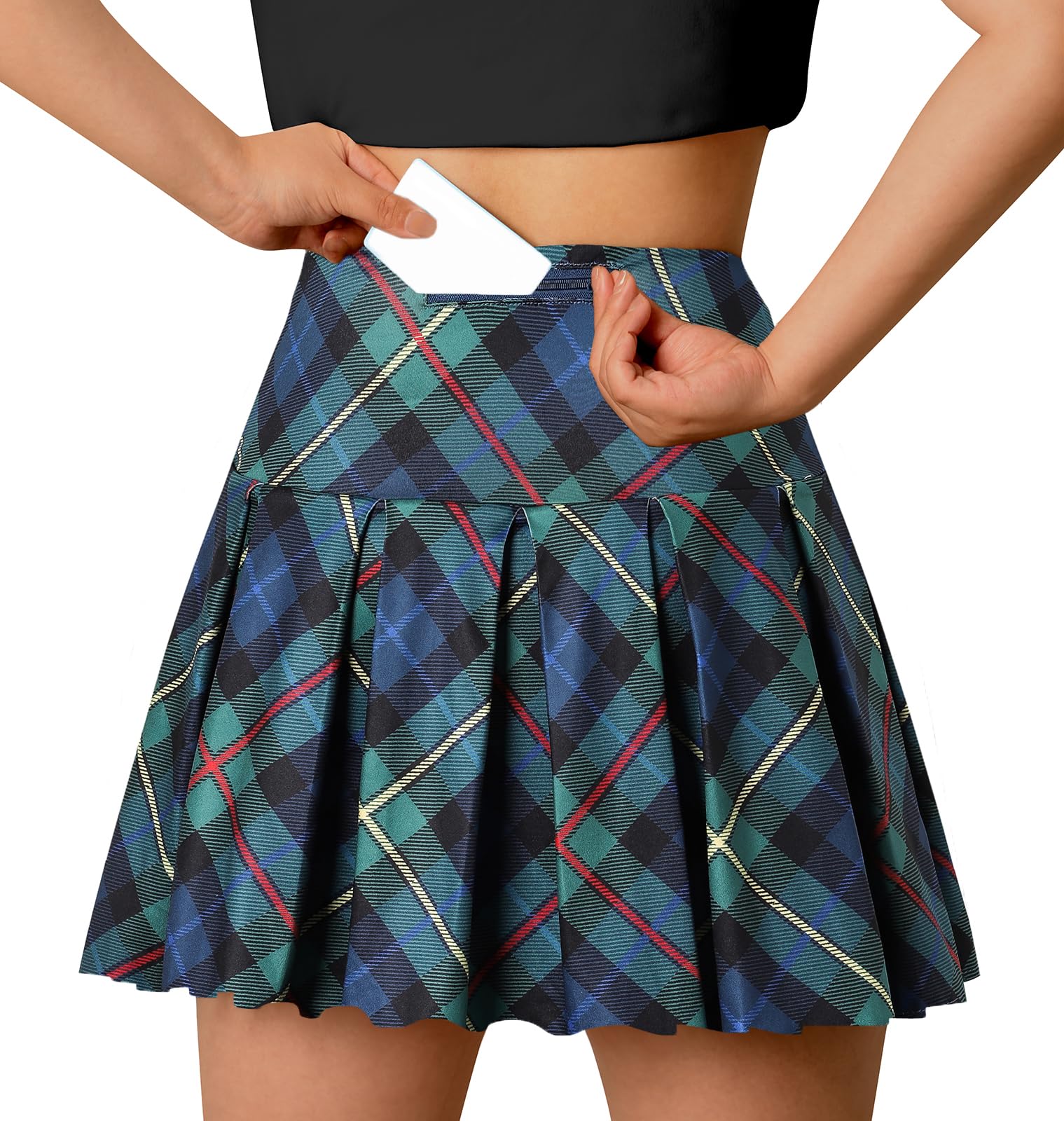 Cromoncent Girls & Womens High Waisted Pleated Tennis Skirt Athletic Skorts with Pockets,2Years - 4XL