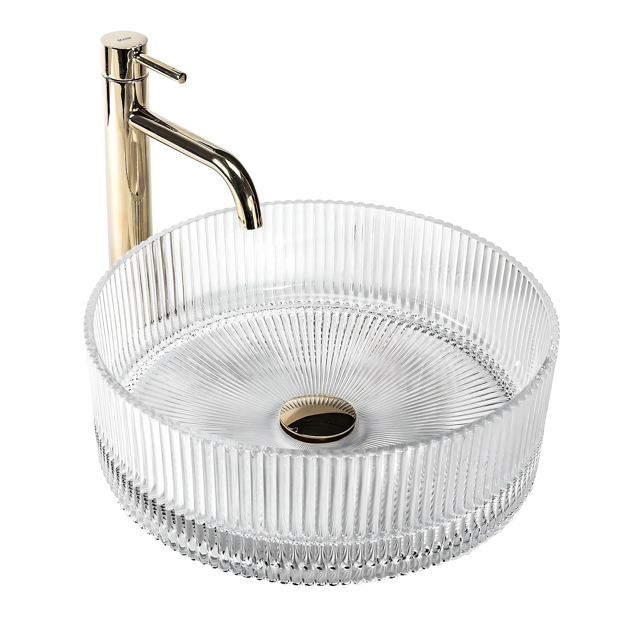 Lavabo Sobre Encimera Rea Ingrid 36 Transparent 36X36X12Cm