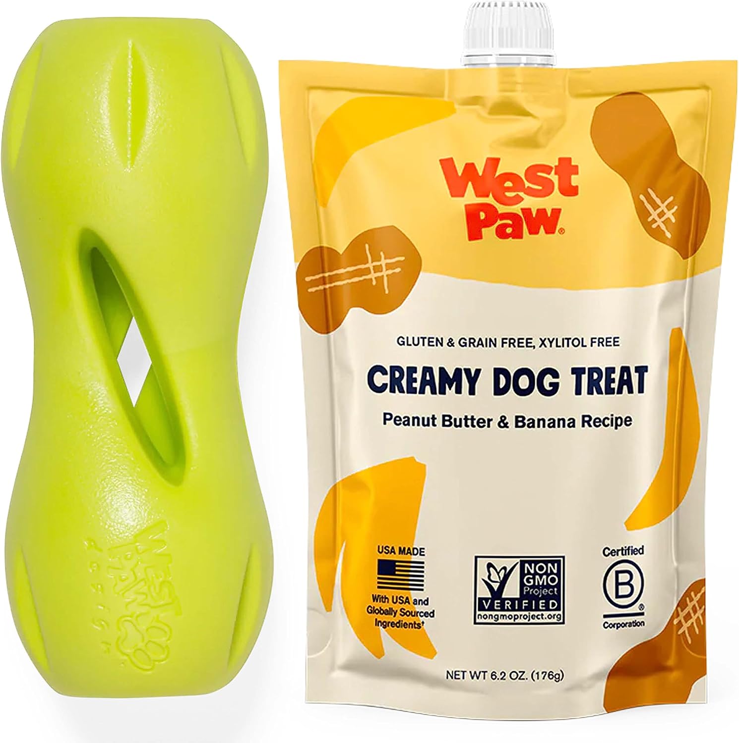 West Paw Zogoflex Qwizl & Creamy Treats Peanut Butter