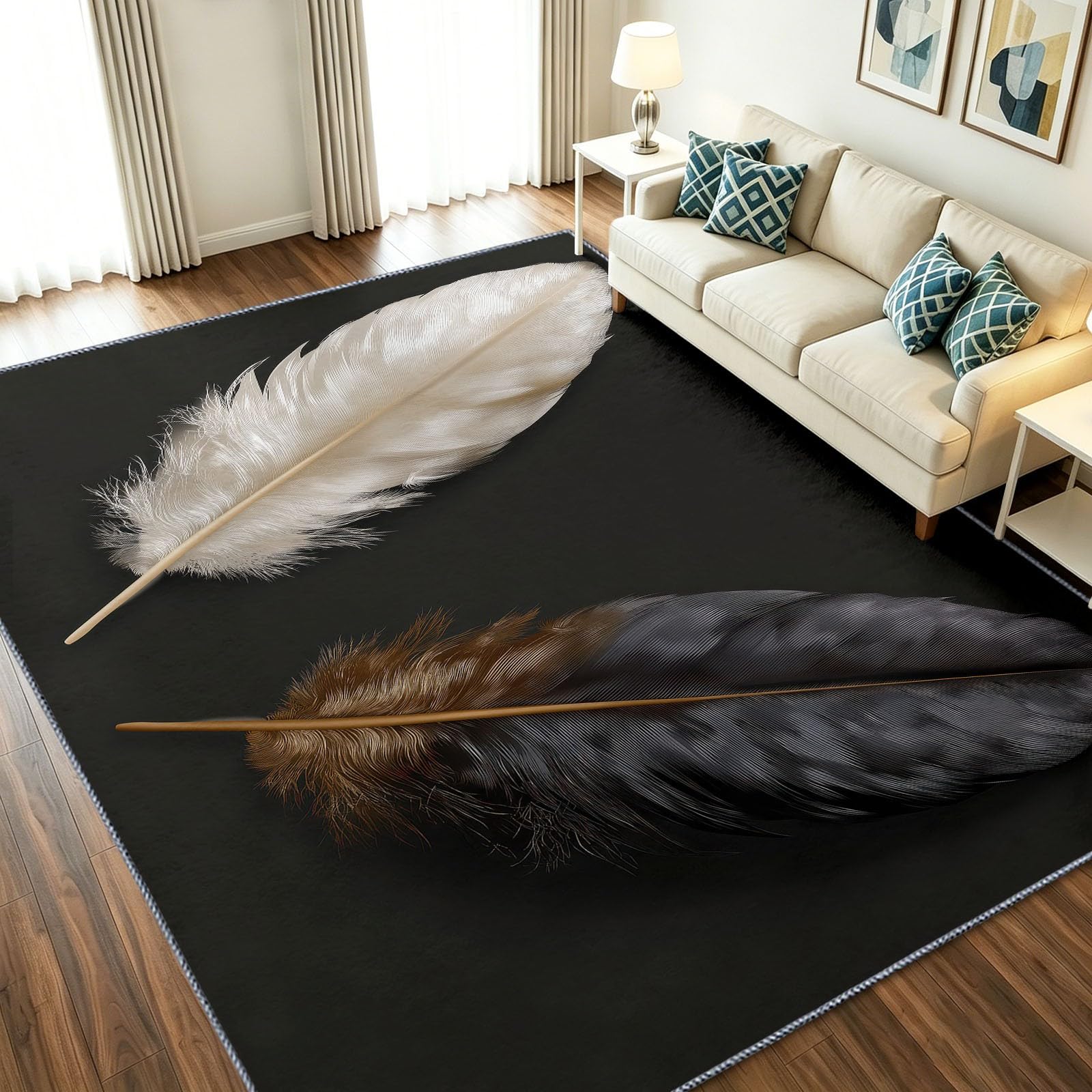 Alfombras para sala de estar suaves de 80 x 150 cm modernas