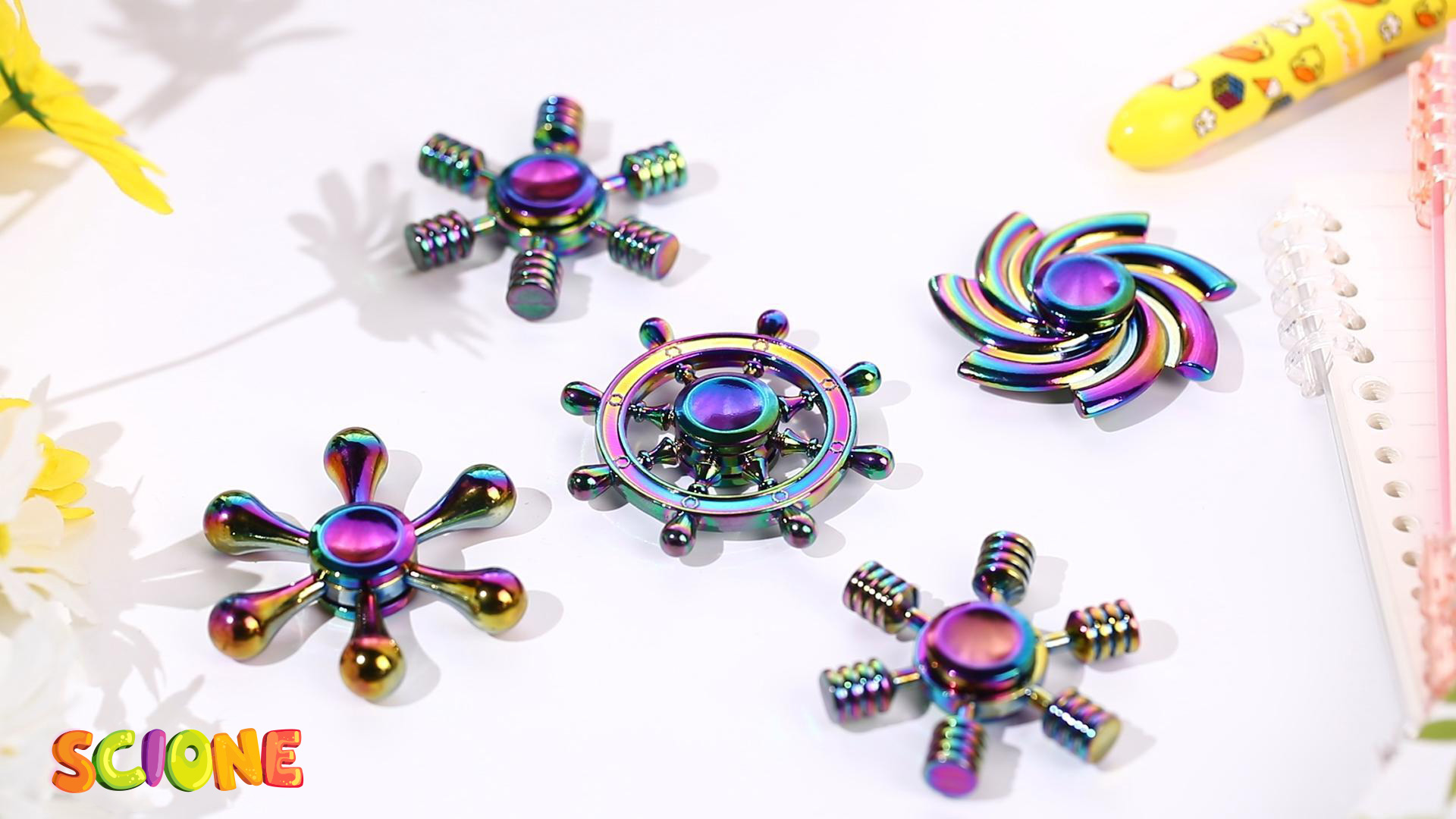 Amazon.com: SCIONE Metal Fidget Spinner, Sensory Hand Fidget Toy 5