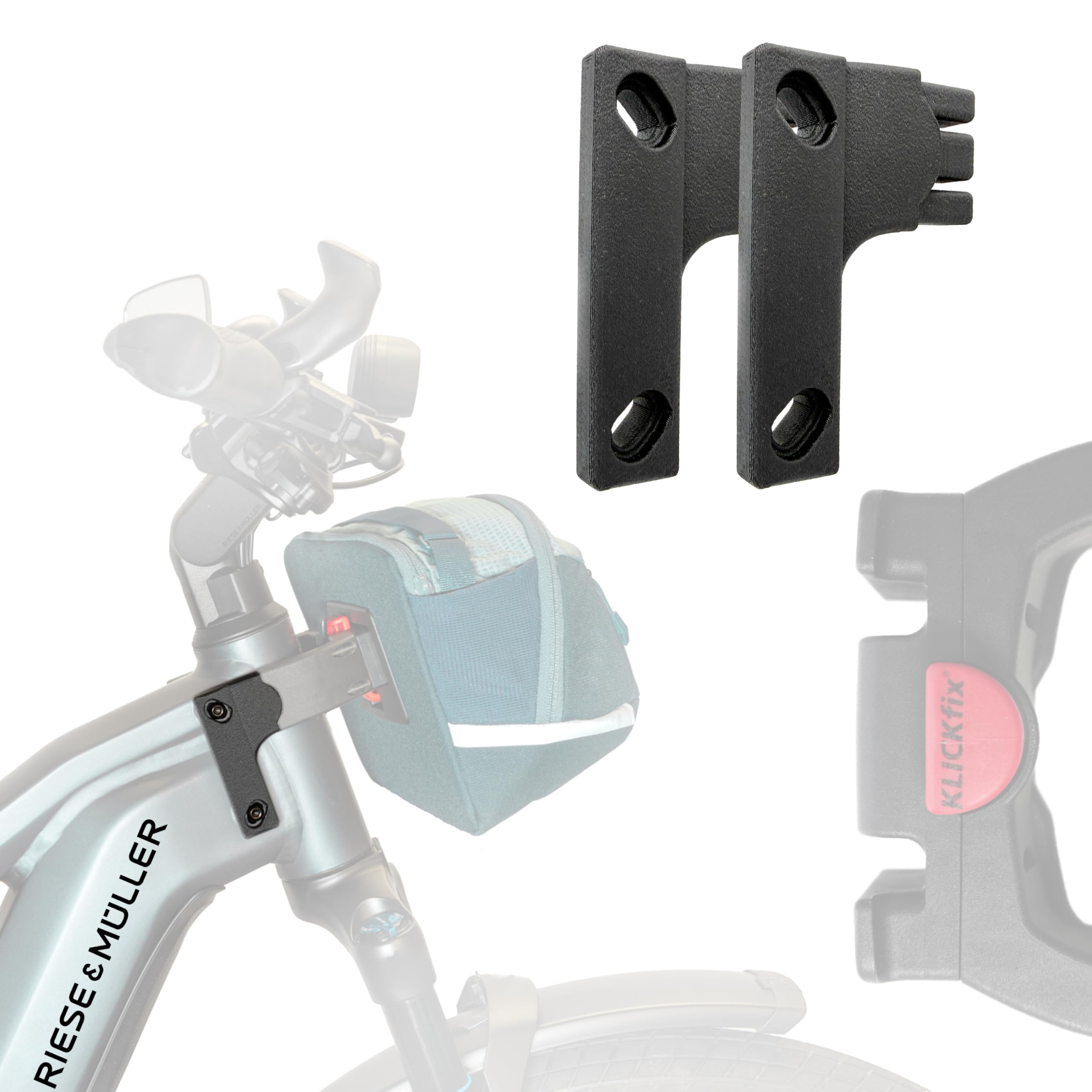 Adapter für Riese & Müller E-Bikes - Klickfix Lenker Adapter E einfach am Fahrrad montieren Zubehör