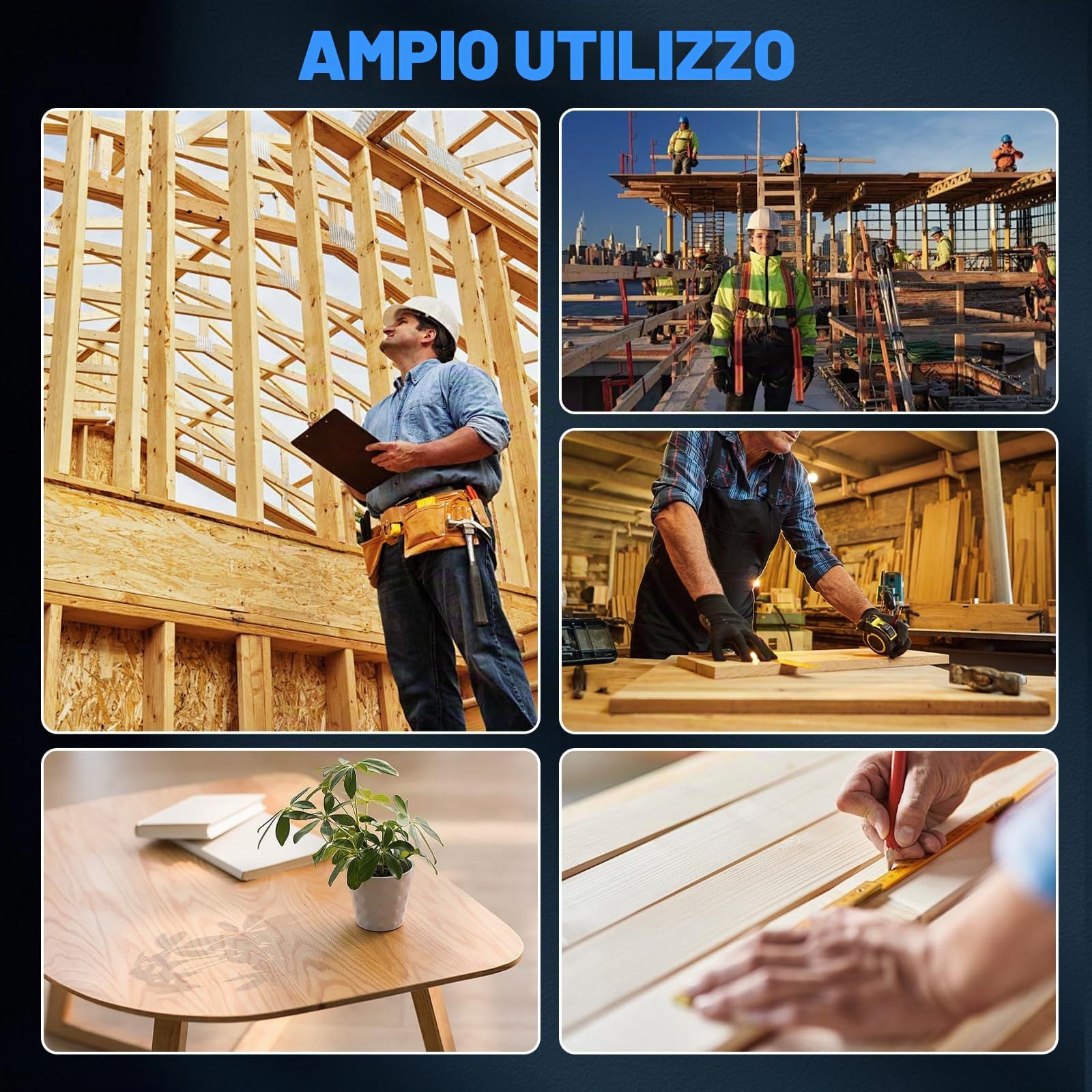 Pialla a batteria compatibile con batteria Makita da 18 V – Pialla con una sola mano con 16500 RPM, 0 – 2 mm, larghezza pialla regolabile 82 mm, per la lavorazione del legno, pialla elettrica manuale