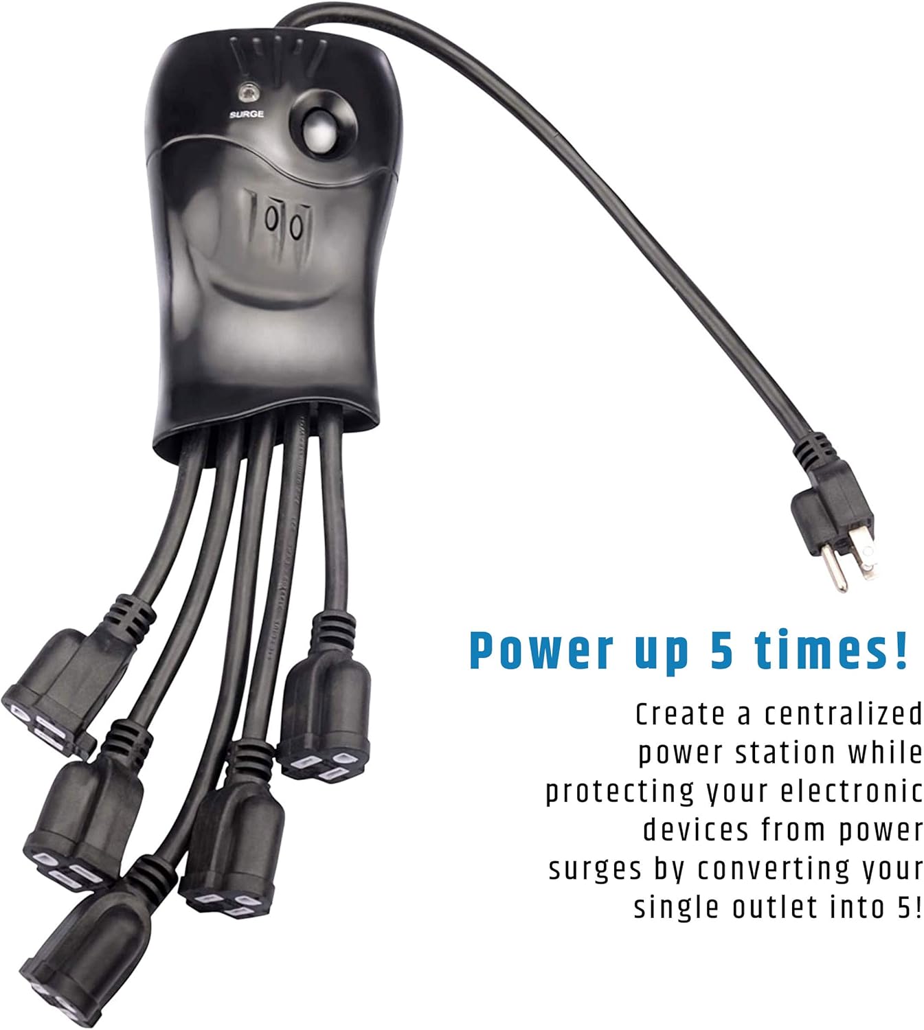 Flаѕh Dеаlѕ - 70% оƒƒ ClearMax Powersquid Power Splitter - 3 Prong Plug Extender Cable - 5 Outlet Flexible Power Strip - 14 AWG - ETL Listed- 1.5 Feet Long - Ideal as Outdoor Extension Cord Splitter 70% оƒƒ Dіѕсоunt ClearMax Powersquid Power Splitter - 3 Prong Plug Extender Cable - 5 Outlet Flexible Power Strip - 14 AWG - ETL Listed- 1.5 Feet Long - Ideal as Outdoor Extension Cord Splitter