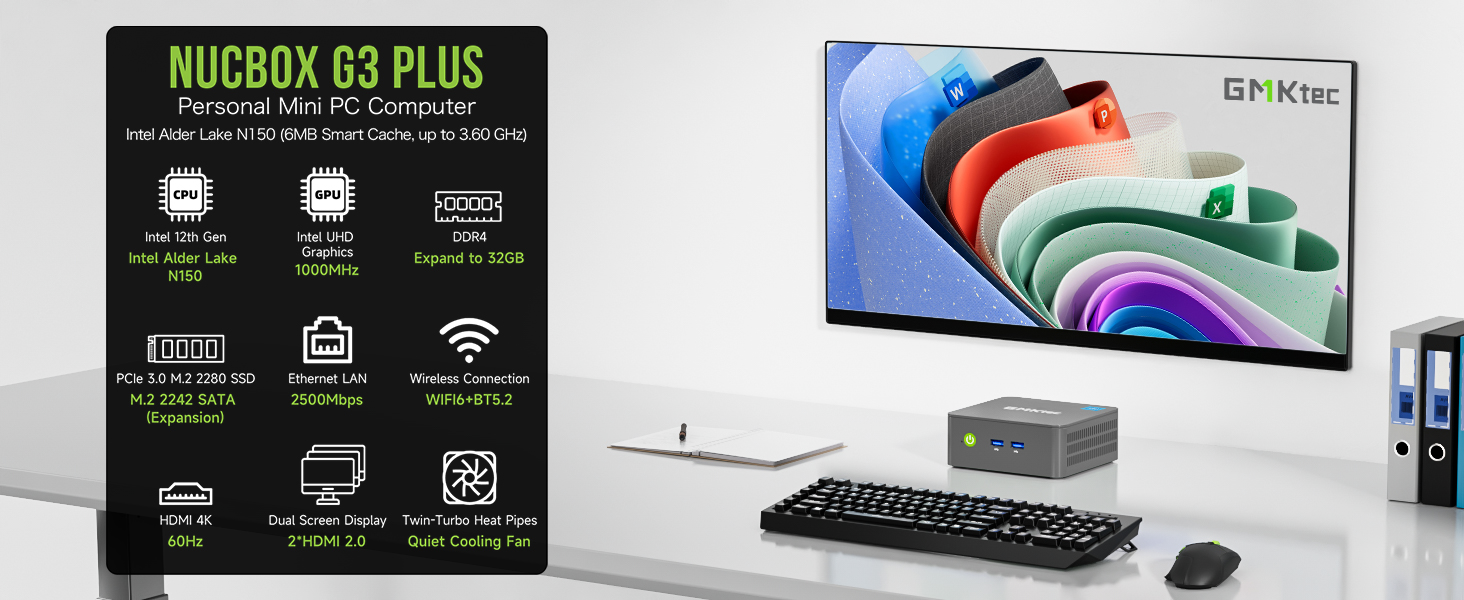 GMKtec G3 plus mini pc 【16GB+1TB SSD】 Amazon.com: GMKtec Mini PC N150, G3 Plus Intel Twin Lake N150 (3.4