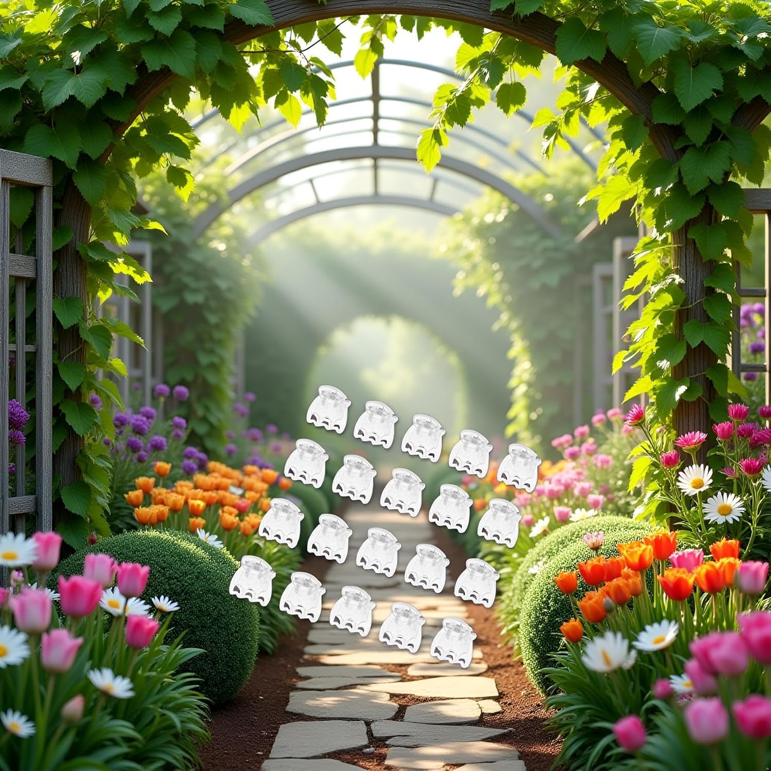 Acheter Pinces Transparentes Pour Plante X10 - Clips Pour Tuteur En Ligne