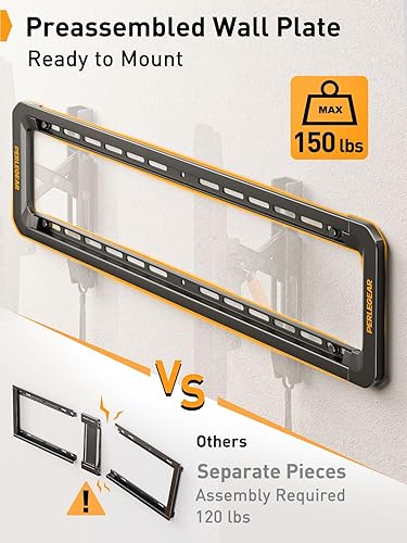 Miniatura 2 de Perlegear Soporte de pared para TV de inclinación avanzada, soporte de pared para TV con certificación UL para la mayoría de televisores de 42 a 90