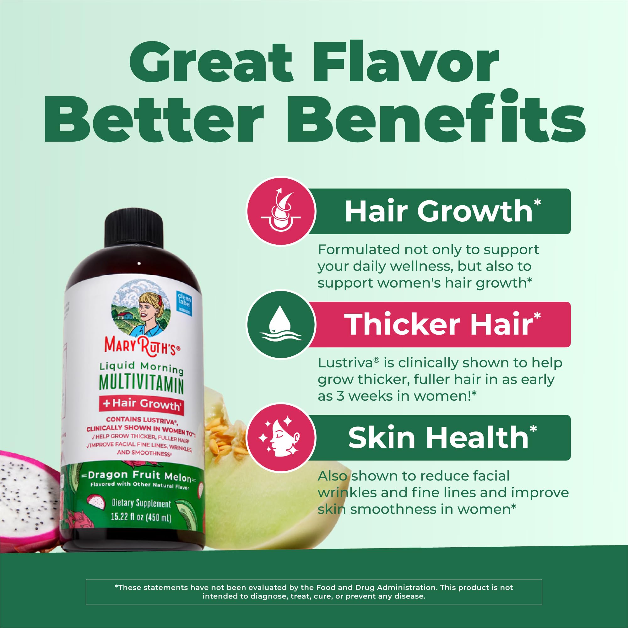 MARYRUTH'S Liquid Multivitamin + Hair Growth, Clinically Thicker Hair, 15oz — Amazon image 4