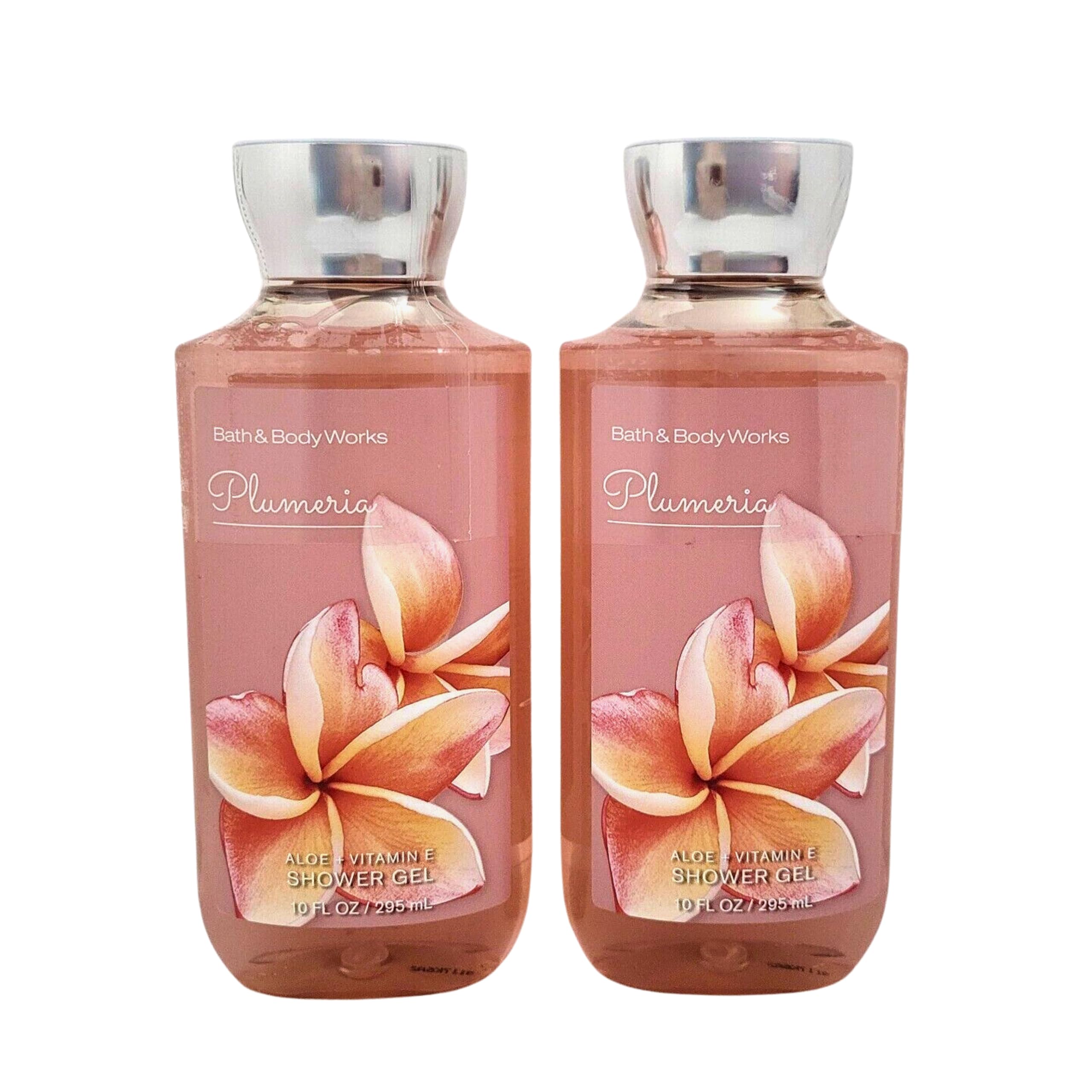 Bath & Body Works Shower Gel, Gift Set of 2, 10oz Each (Plumeria)