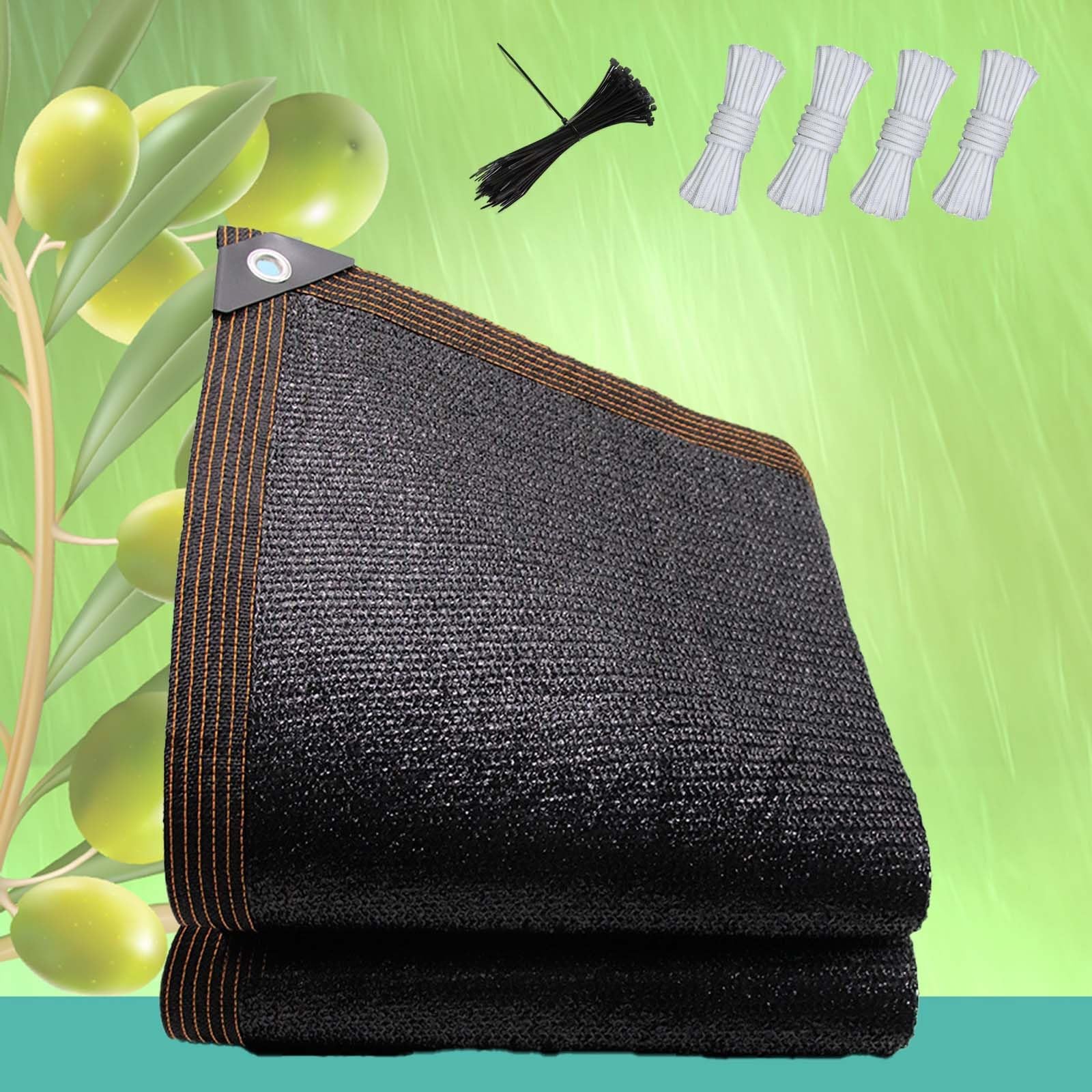 Filet d'ombrage 90% 10x10m avec oeillets et corde pour grande serre et pergola